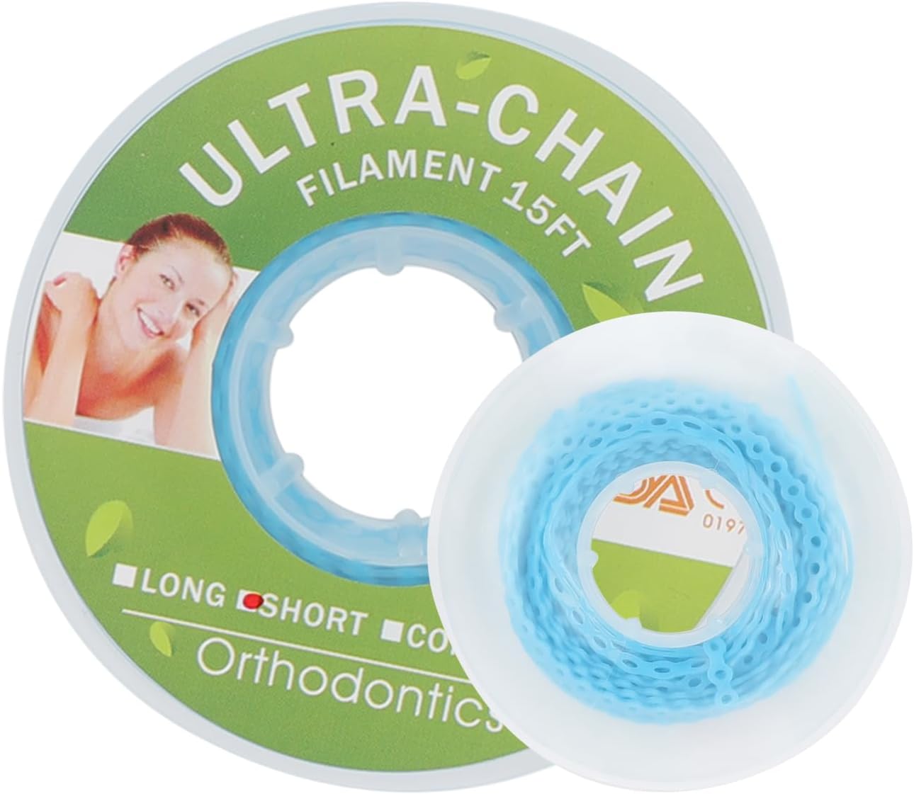 Colourful Elastic Power Chain for Braces Dental Orthodontic Powerchains Short Long Continuous Sizes Ortho Rubber Band