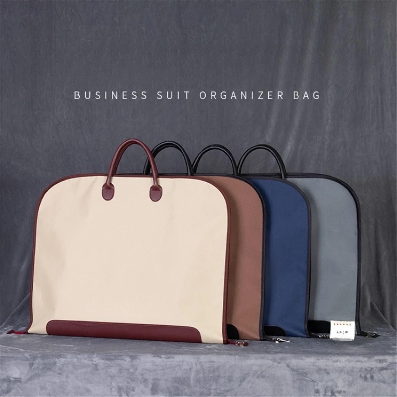Kleidersack Anzug Oxford-Stoff-Kleidersack mit Reißverschluss, Schrank-Aufbewahrungs-Organizer for Anzüge, Kleidermäntel, Kleidung, Tragetasche, Geschäftsreisen(Grey)