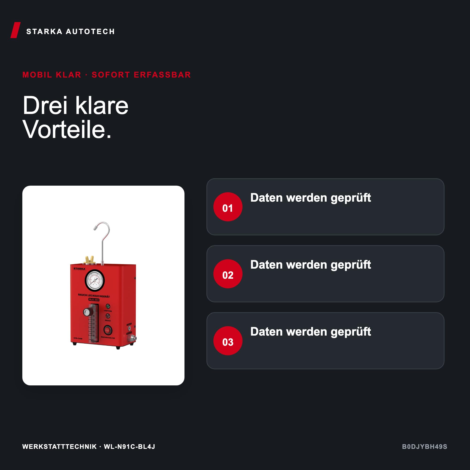 KFZ Nebelmaschine Auto Rauch Lecksucher Evap Vakuum Lecksucher + Flüssigkeit