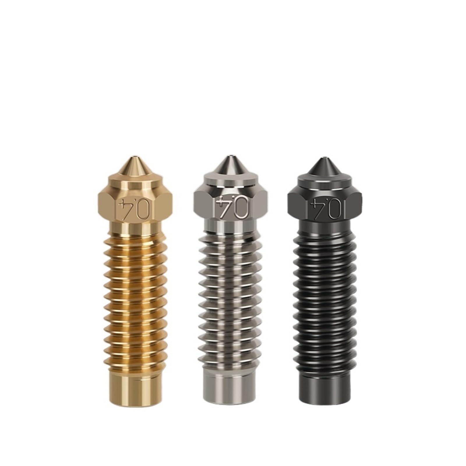 Messing verkupferte Düse aus gehärtetem Stahl, Hochgeschwindigkeitsdüsen, Hotend-Kit(Copper-0.2MM,Pink)