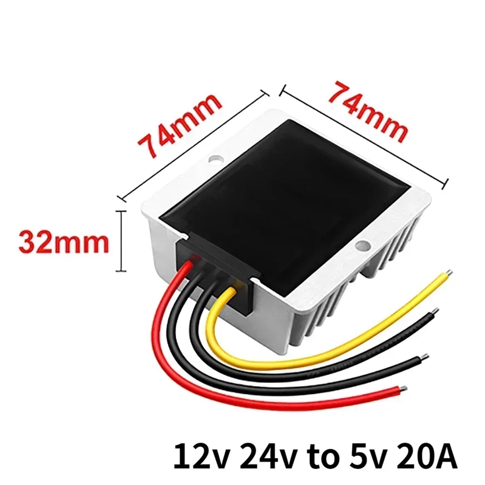 1 x przetwornica napięcia 12 V 24 V do 5 V 50 A-1 A, reduktor napięcia, konwerter DC/DC, regulator 12 V na 5 V, zasilanie reduktora. (12v 24v do 5v 20A)