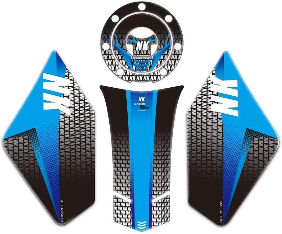 PRO-KODASKIN Tank Pad 3D Motorcycle Fuel Gas Tank Pad Sticker Decal for CFMOTO 400NK 650NK-One Set (Blue)