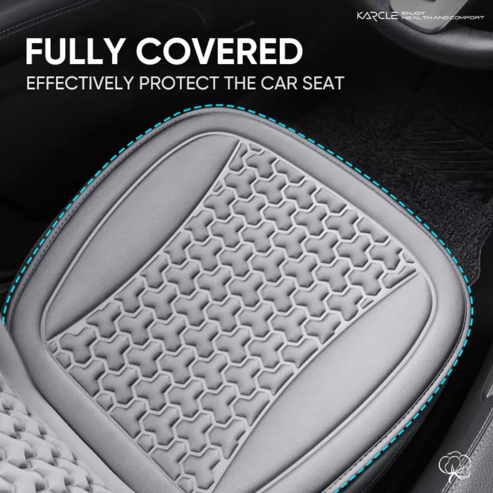 Coprisedile Auto Estivo 3D Traspirante in Seta di Ghiaccio Cuscino per Sedile, per Jeep Compass 2000-2025 Accessori Auto,Black-Back SetX1