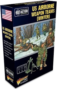 Warlord Games US Airborne Winter Weapons Teams 28mm Scale Resin Miniatures for Bolt Action Highly Detailed World War 2 Miniatures