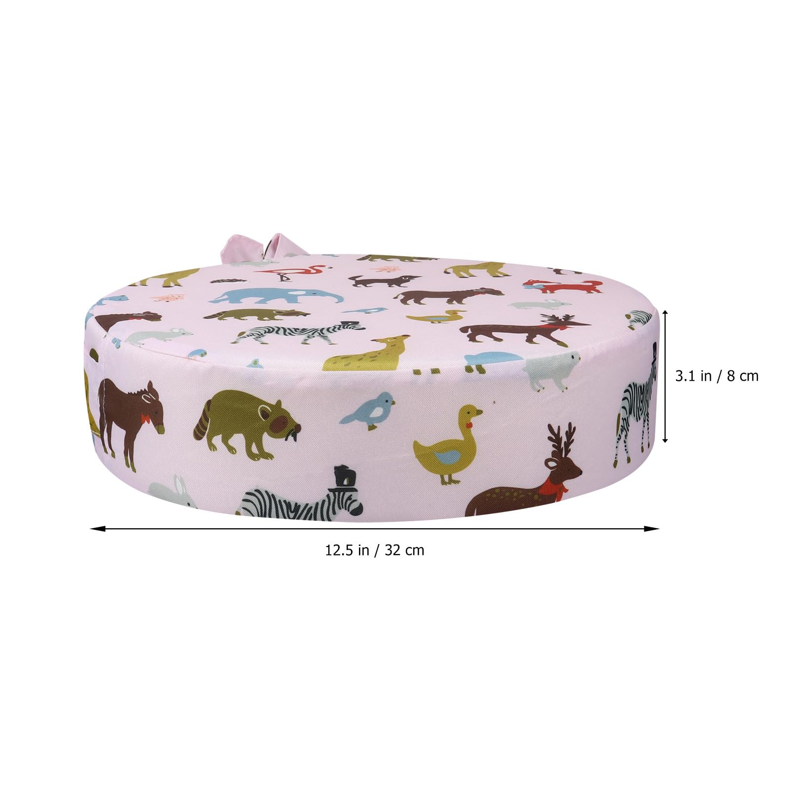 minkissy Cojín Elevador para Silla Infantil de Algodón Rosa, Asiento Redondo Cómodo y Práctico para Secar y Almacenar, Adecuado para Niños y Bebés