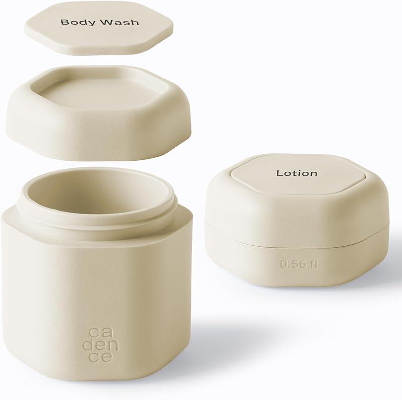Cadence Conjunto de Recipientes de Viagem Basic Body Capsules, 2 unidades, Sand