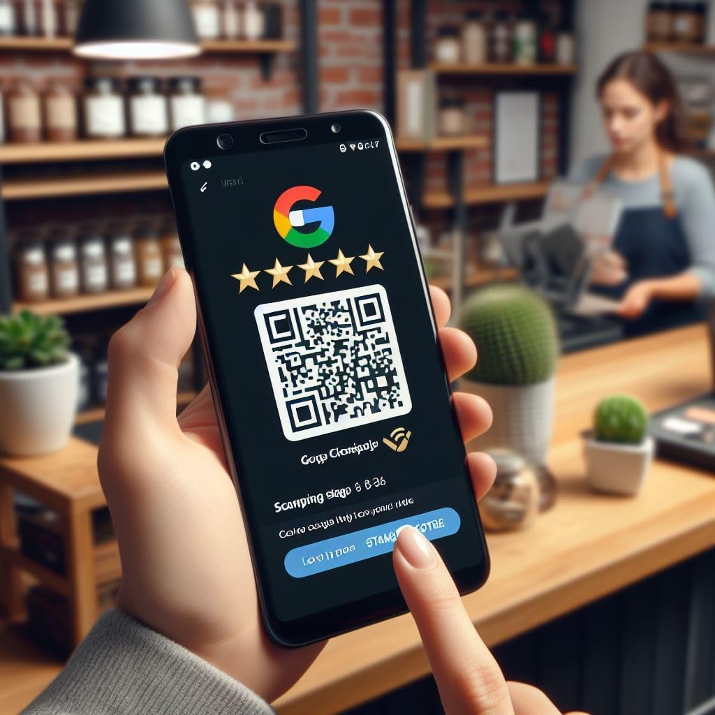 Google Review Stand - Touchless QR Code and NFC Tag - Tap & Scan Cards for Small Business Marketing - Boost Your Business Reviews