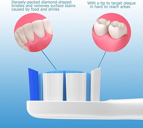 Miniatura 6 de Rupsodal Cabezal de cepillo de repuesto compatible con cepillo de dientes eléctrico Phillips Sonicare, paquete de 8 cabezales de repuesto eléctricos
