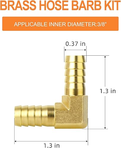 Miniatura 88 de GASHER 2 piezas de latón manguera de púas de manguera, accesorio de manguera de 3 vías (3/4 pulgadas x 3/4 pulgadas x 3/4 pulgadas x 3/4 pulgadas)