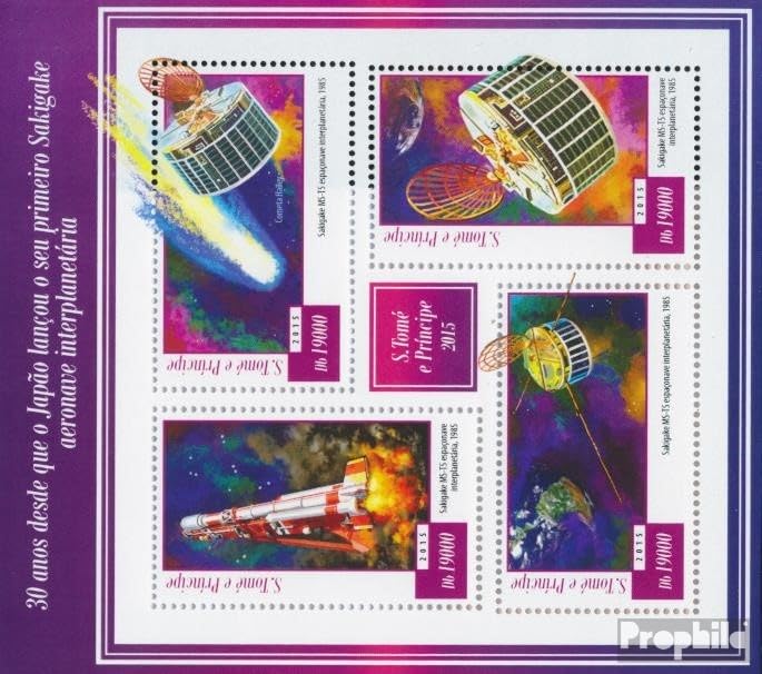 Sao Tome e Principe 6065-6068 Sheetlet (complete. issue) 2015 Spacecraft Sakigake (Stamps for collectors) Space