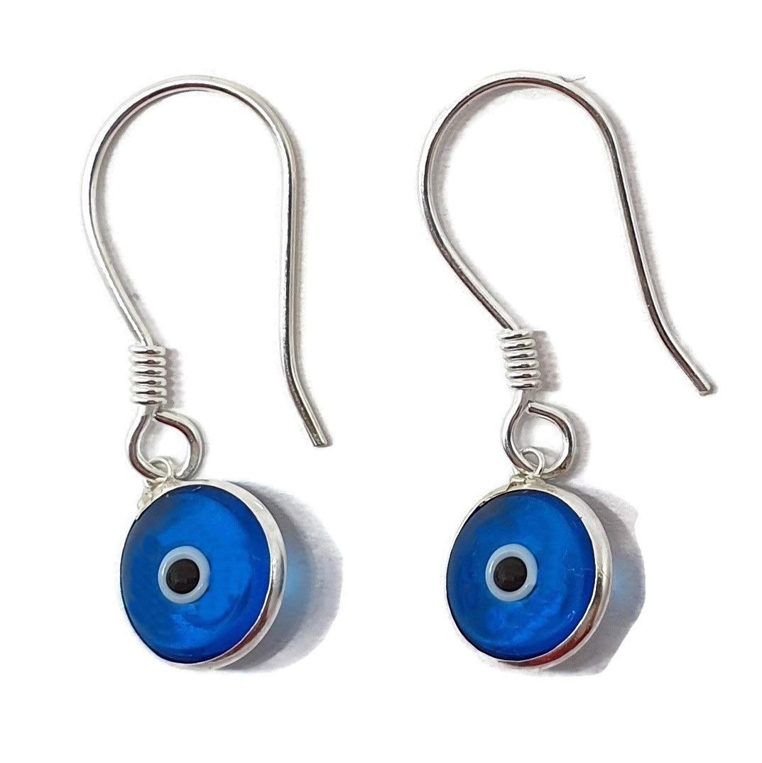 Orecchini Occhio Turco Mystic Jewels By Dalia: Zirconi Blu E Bianchi In Argento 925
