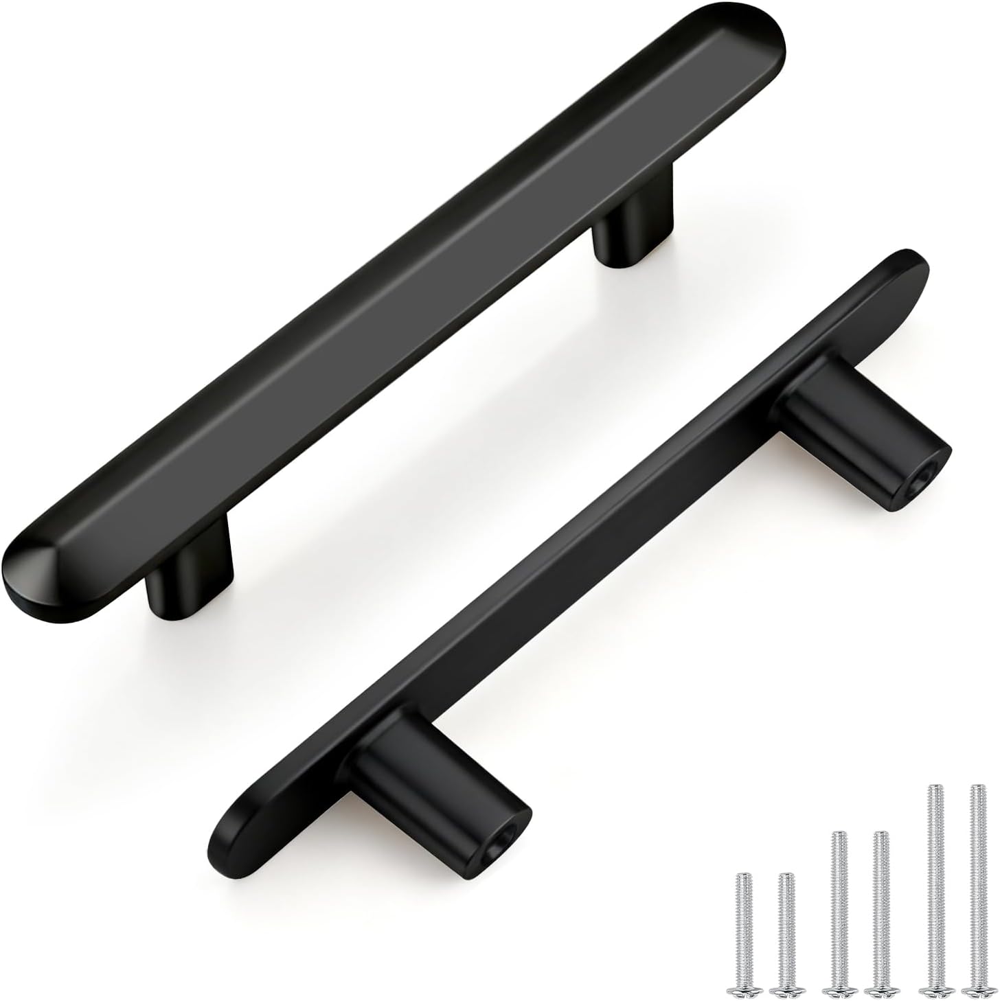 Gobrico 30 Pack 3" (76mm) Hole Center Cabinet Pulls, Black Cabinet Handles, Solid and Heavy Zinc Alloy Kitchen Cabinet Handle, Total Length 4.96'' (126mm) Drawer Pulls, Dresser Handles