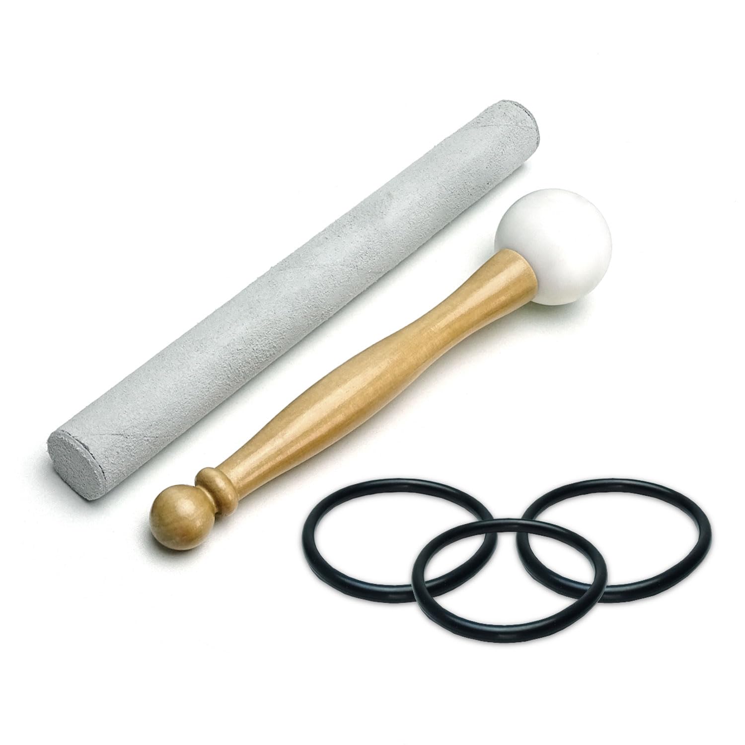 keepdrum Ensemble de bols chantants en quartz OM Pro Gold 3 chakras avec accessoires
