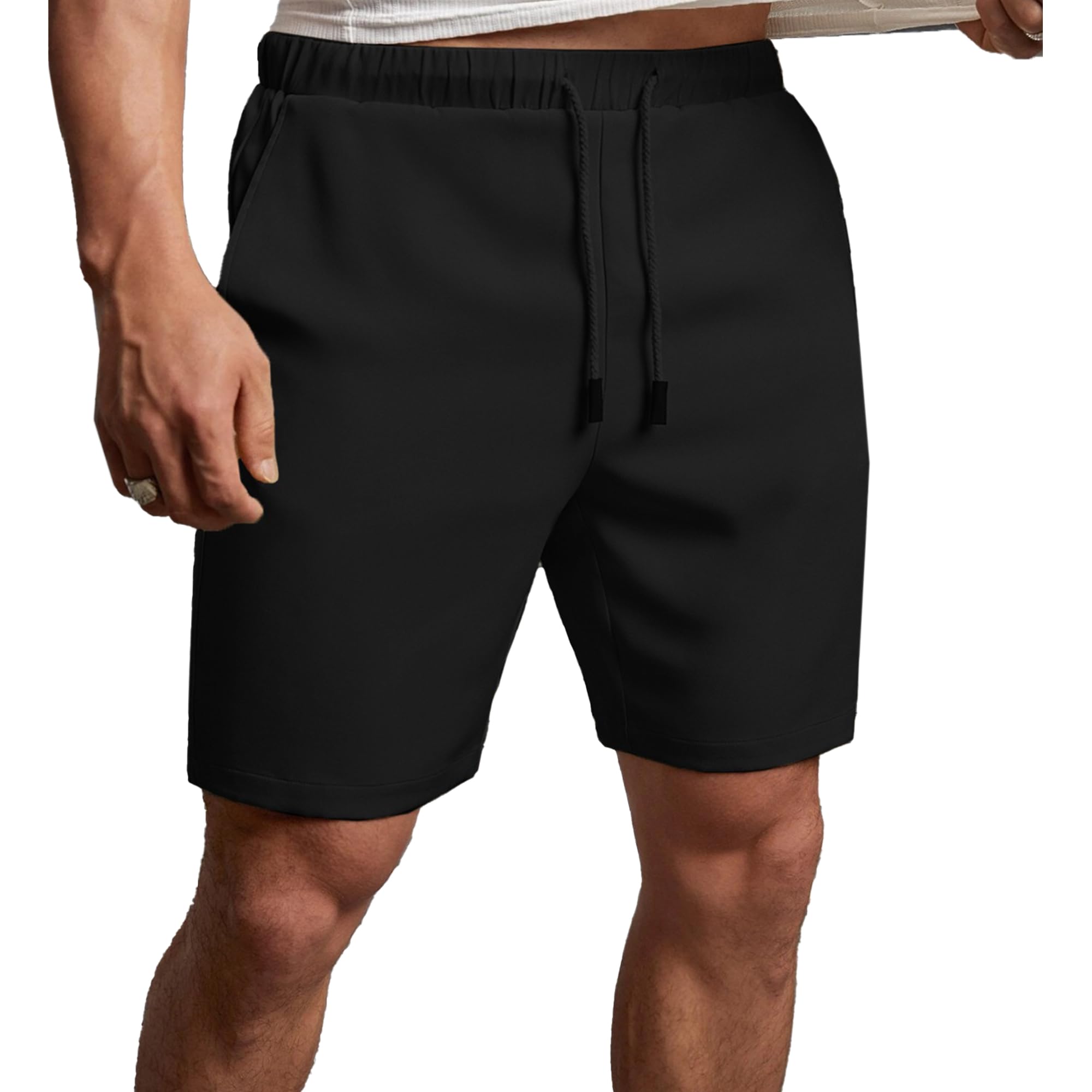 Zip Pocket Regular Fit Shorts for Men | Cotton French Terry Fabric |