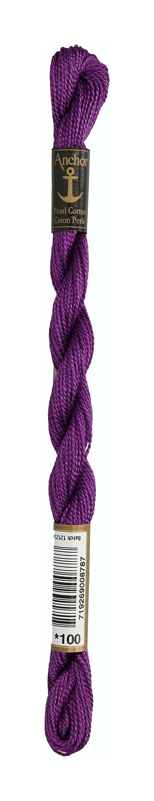 Anchor Pearl Thread, Embroidery Thread, Cotton, 00100 Amethyst, Amethyst