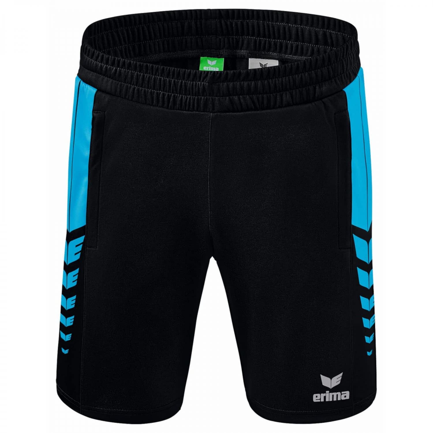 Erima Men's Six Wings Worker Casual Shorts, Black/Curacao, S