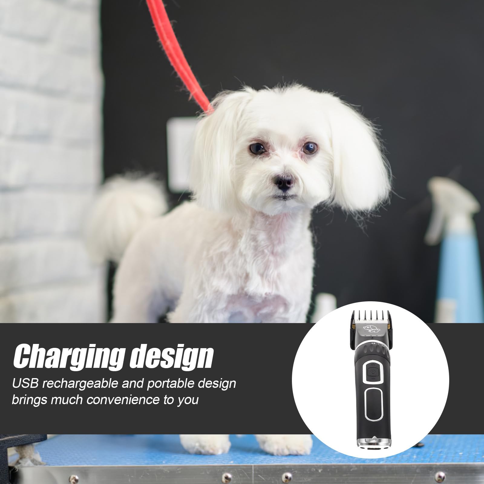 Tosatrice per Animali Ricaricabile USB Taglio Fine per Aree Piccole