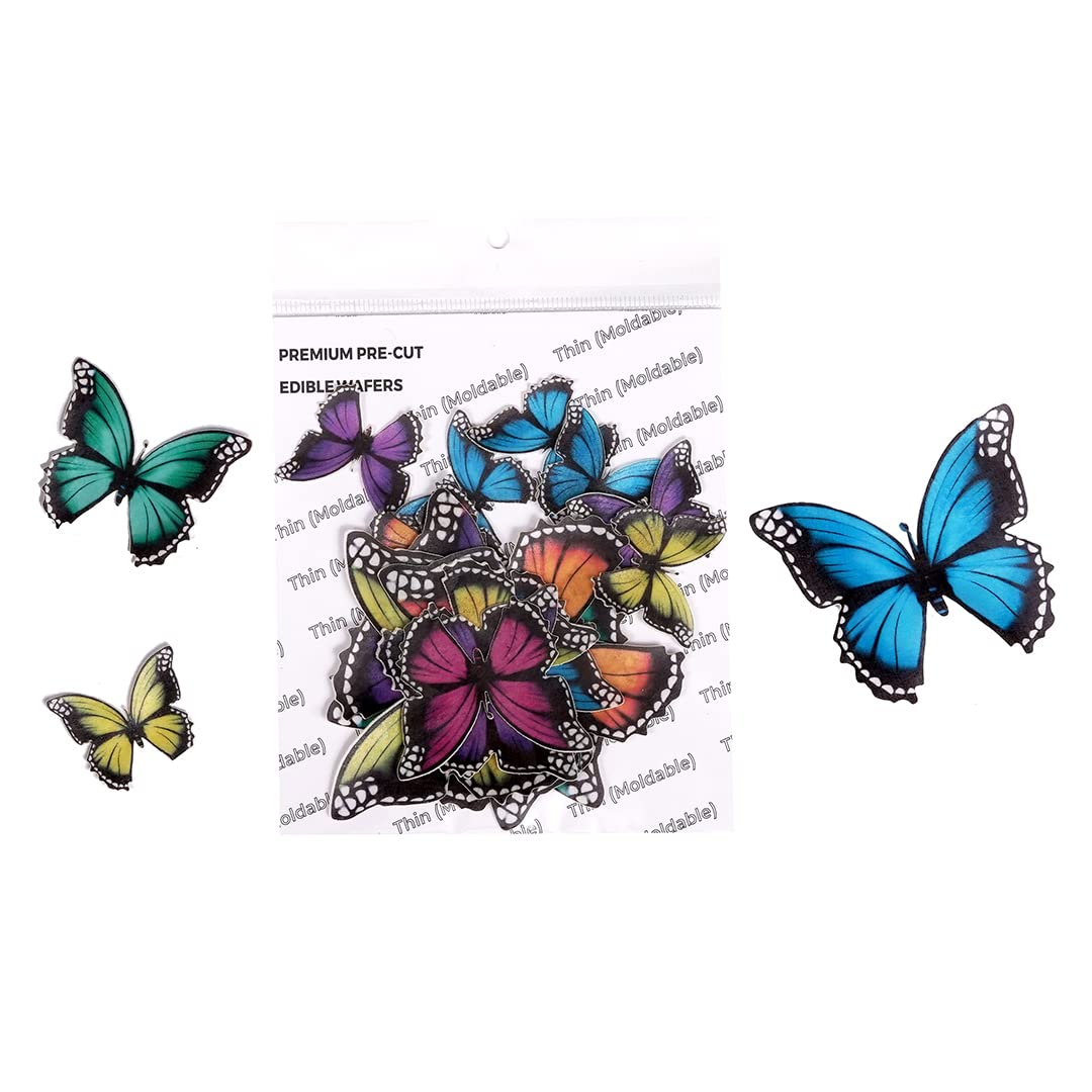 Tastycrafts Pre-Cut Wafer Paper | Edible | Stick-on Cake décor (VIBRANT BUTTERFLY MIX - 10 Pcs) (B09JMJ5FKT) Amazon Price History, Amazon Price Tracker