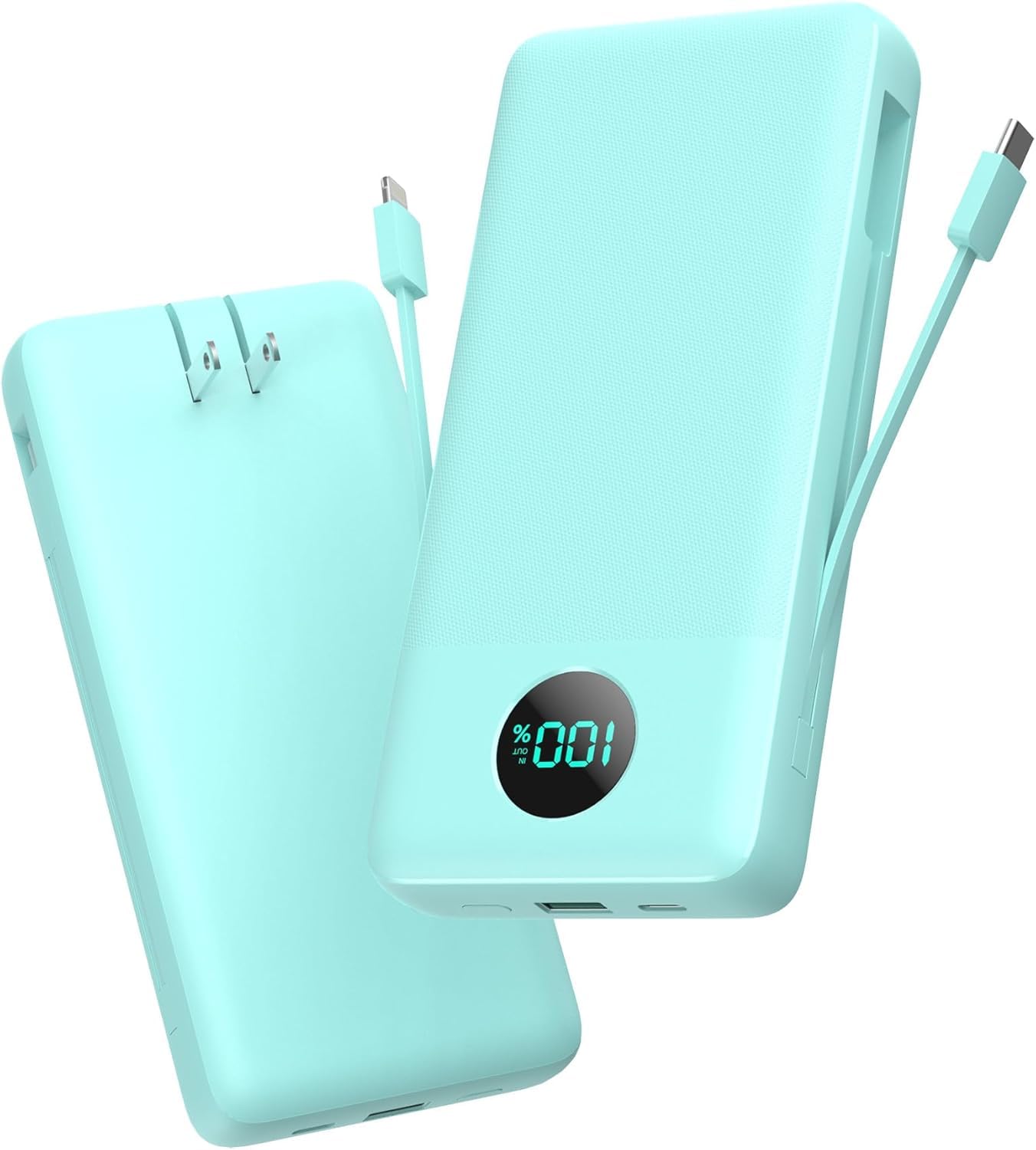 33800mAh Power Bank Portable Battery Pack with Built in Cables Fast Charging Portable Phone Charger Compatible with iPhone