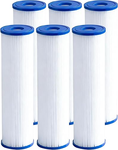 6 Pack 20 Micron Pleated Sediment Water Filter