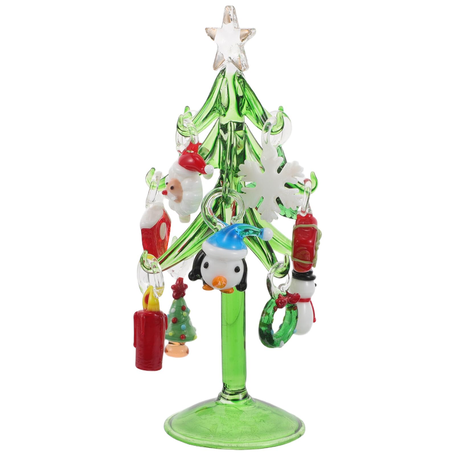 Sapin de Noël cristal SOIMISS décoration de Noël verre avec ornements de table