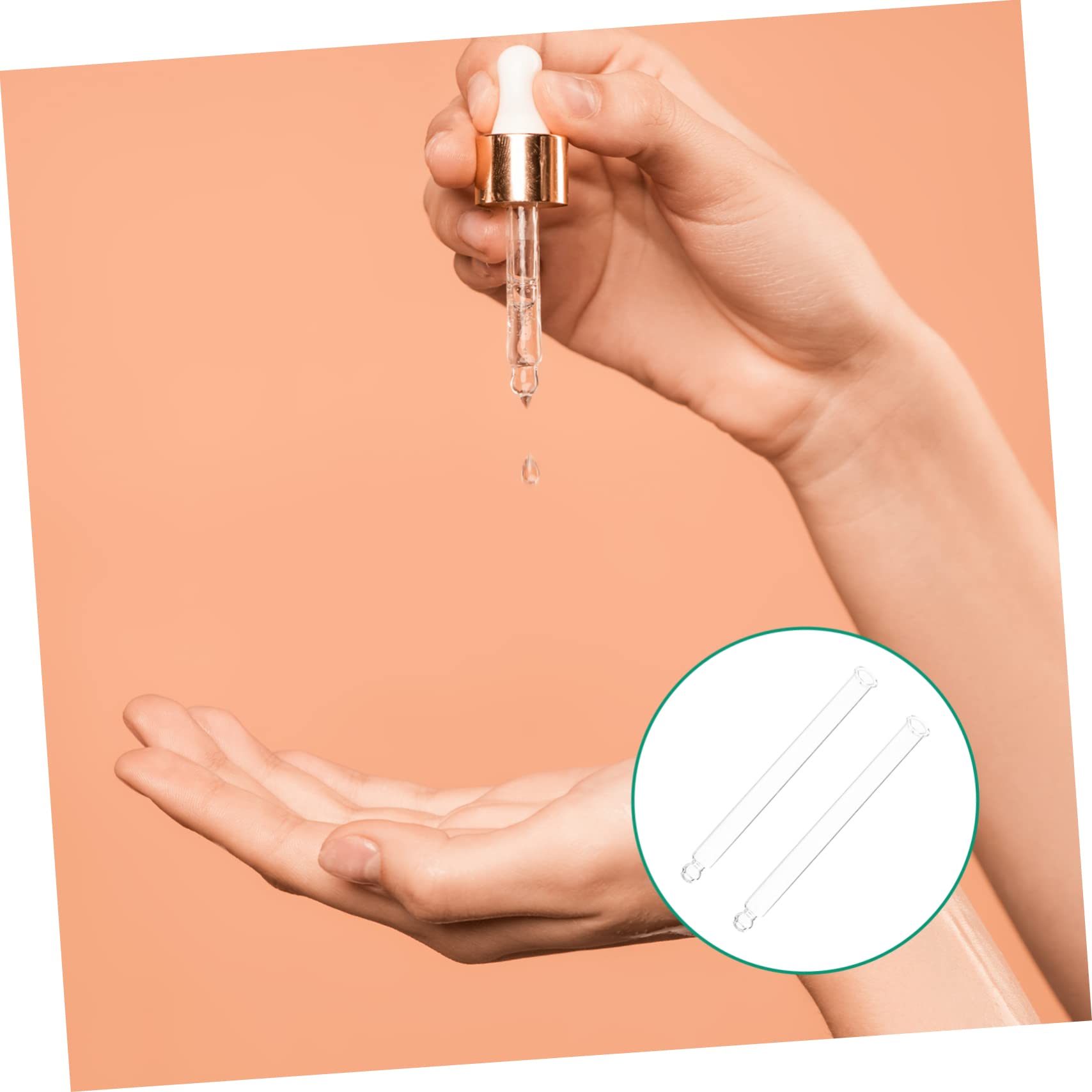 Healeved 60ml Glass Pipettes Essential Oil Droppers Liquid Dropping Pipets for School Home