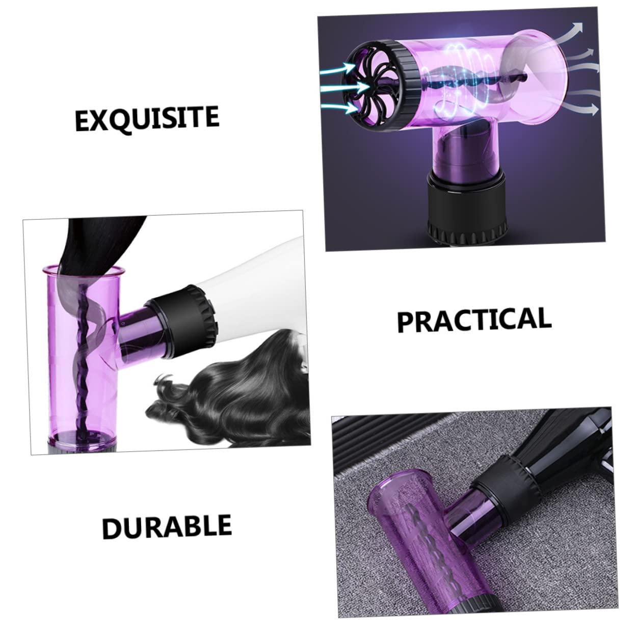 Beatifufu Curling Iron Attachment Hair Dryer Comb Diffuser for Loose Waves Travel Hot Rollers
