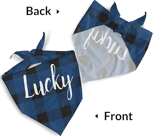 Miniatura 2 de ZAACUSTOM Bandana personalizada para perro con nombre de poliéster, bandana personalizada para perro, triángulo, bufanda personalizada para mascotas