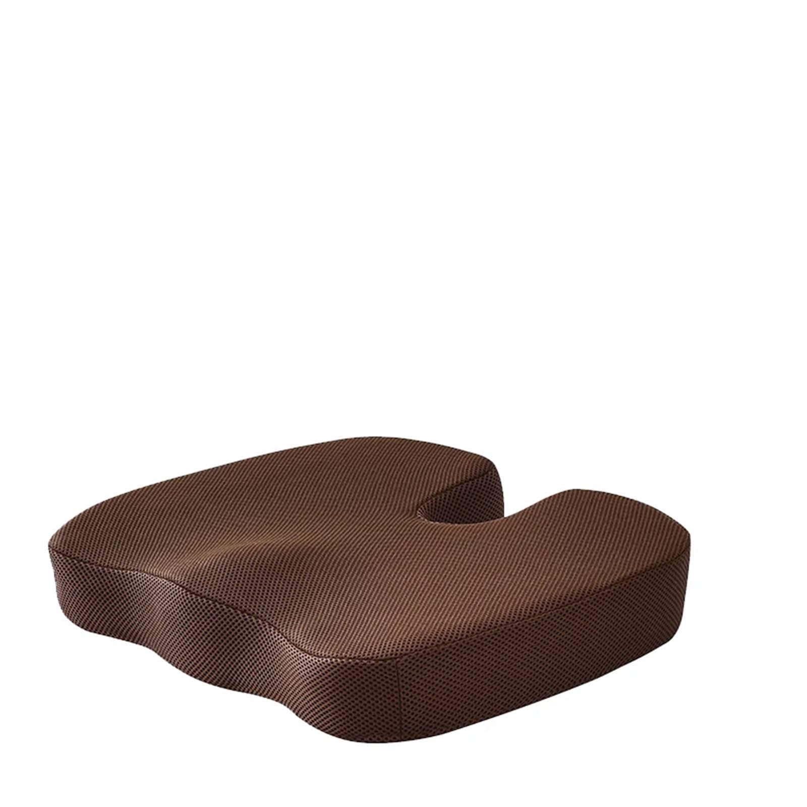 XCFTYRU Office chair cushion， Gel Orthopedic Memory Cushion Foam U Coccyx Travel Seat(3d Mesh coffee,Memory Foam)