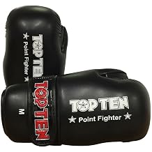 Top Ten Competition Vinyl Semi Contact Gloves - Black