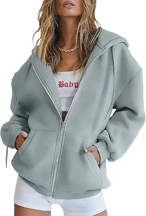 EFAN Women's Oversized Hoodies Zip Up Hoodie with Pocket