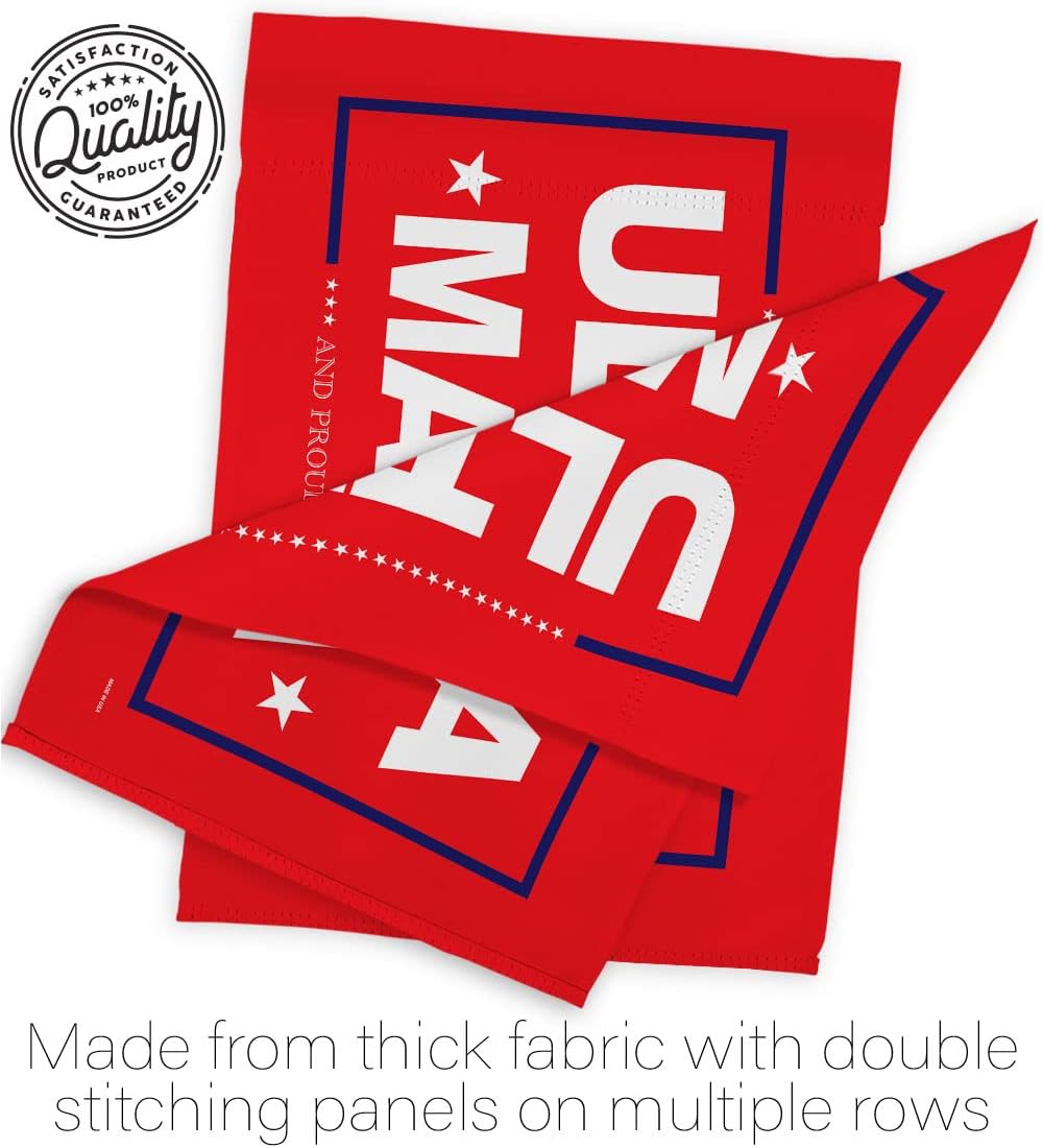 Red Ultra MAGA Garden Flag - Americana Political President Democrat Republican Tea Party United State American Election - House Decoration Banner Small Yard Gift Double-Sided Made in USA 13 X 18.5