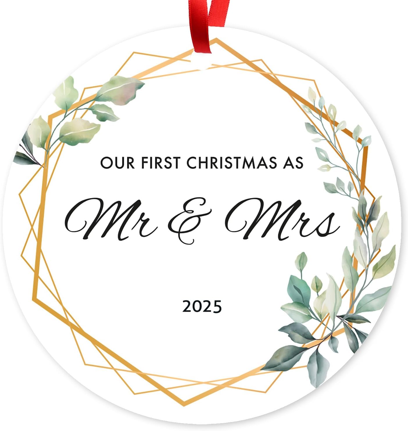 Our First Christmas As Mr & Mrs 2025, Christmas Decorations Gift Ornaments,