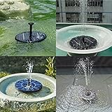 Alisabler Solar Power Fountain, Solar Panel Water Floating Fountain Pump Kit for Bird Bath Fish Tank Small Pond Garden Decoration