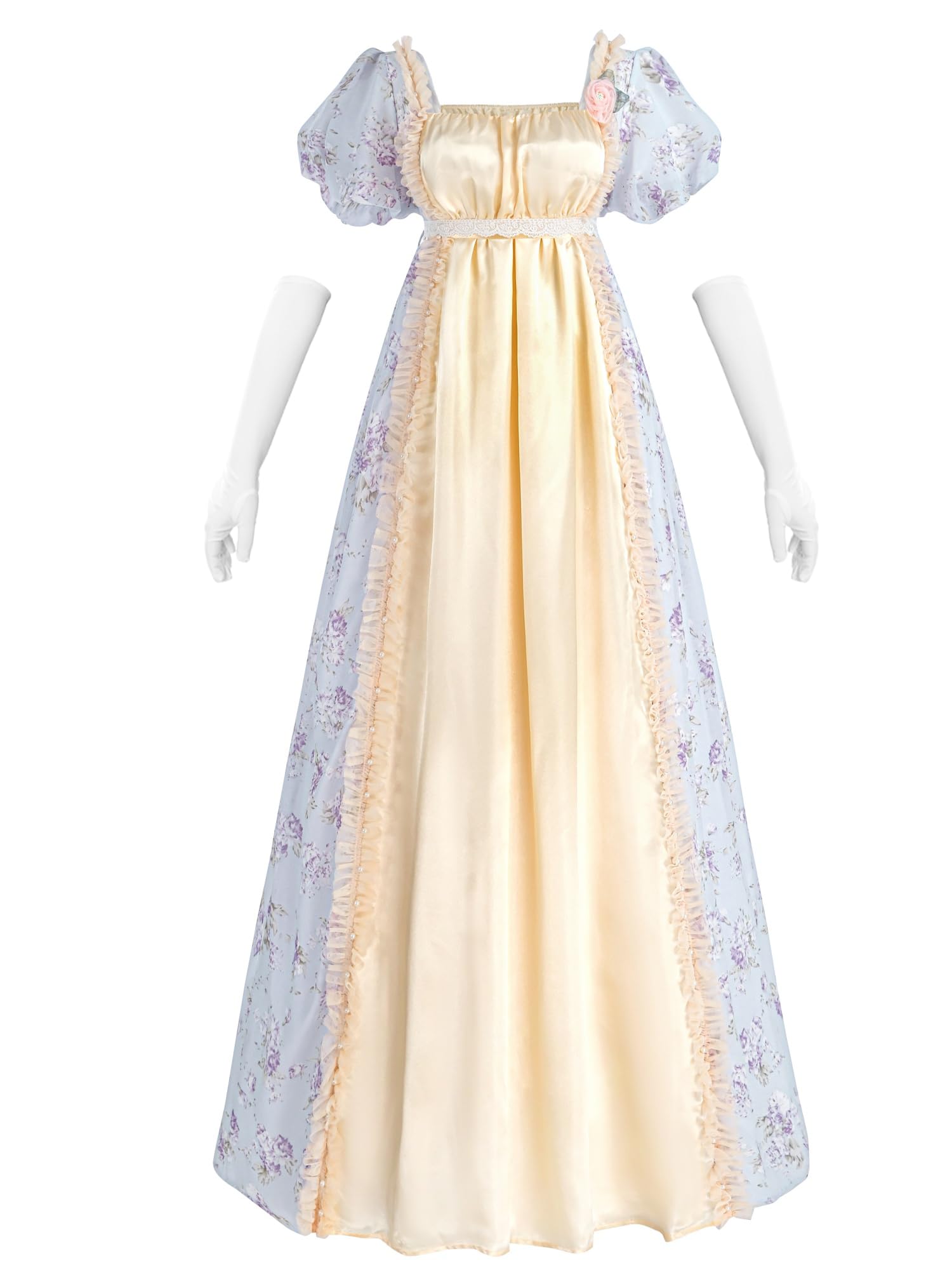 NSPSTT Robe Renaissance médiévale victorienne longue robe gothique
