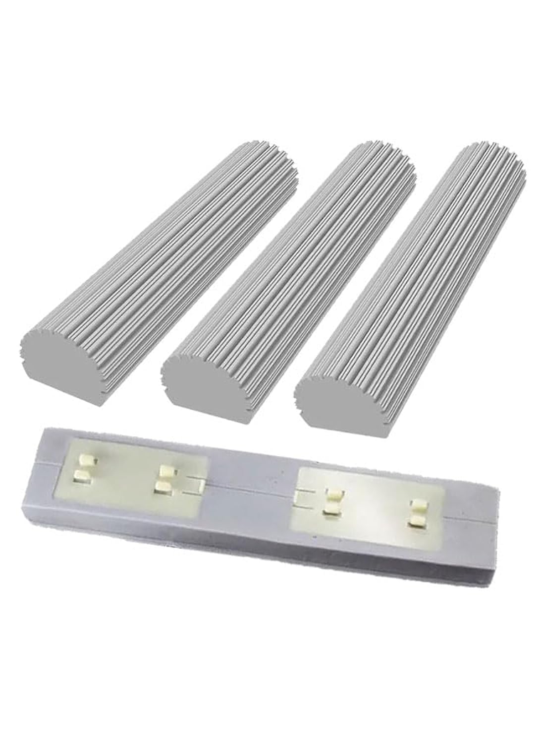 ZCM HAPPY 4-Piece Set Of Folding Mop Head Absorbent Sponge Mop Head Replacement Collodion Head, Grey (L001)