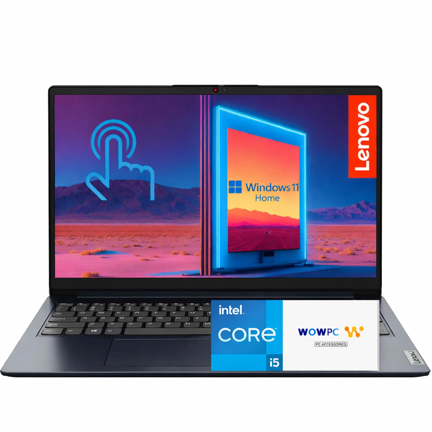 Lenovo IdeaPad 1i 15.6” FHD Touchscreen Laptop, 13th Gen Intel Core i5-1335U, 16GB RAM, 256GB SSD, Wi-Fi 6, SD Card Reader, Dolby Audio, Built-in Webcam, Windows 11 Home, WOWPC Recovery USB Included