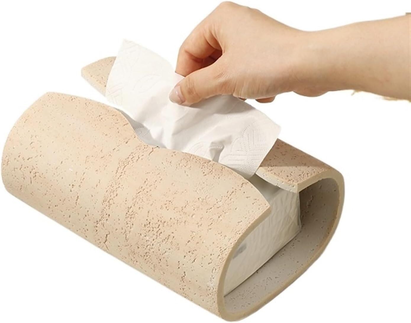Creative Stone-Effect Premium Decorative Home Accessory Stylish Tabletop Tissue Box
