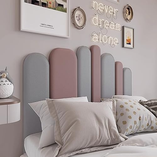 Paneles de pared tapizados, almohadillas suaves para cojín de pared para dormitorio, decoración de pared, cabecera anticolisión, panel de protección