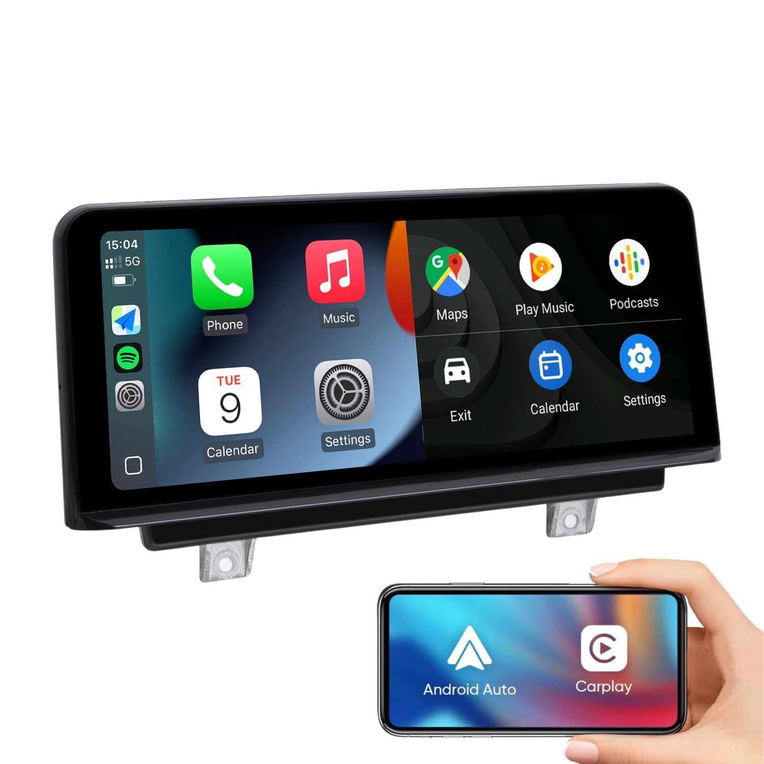 BMW Serie 1 F20 F21 Serie 3 F30 F31 F34 Serie 4 F32 F33 F34 CTB 10.25" CarPlay Android Auto Schermo Touch Retrofit Plug & Play