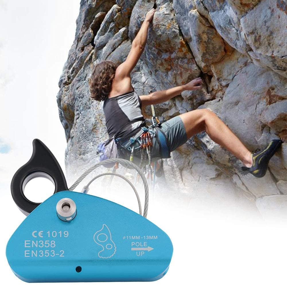 Alomejor Autofrenante Escalada Descendente Mosquetón Cuerda Pinza Agarradera