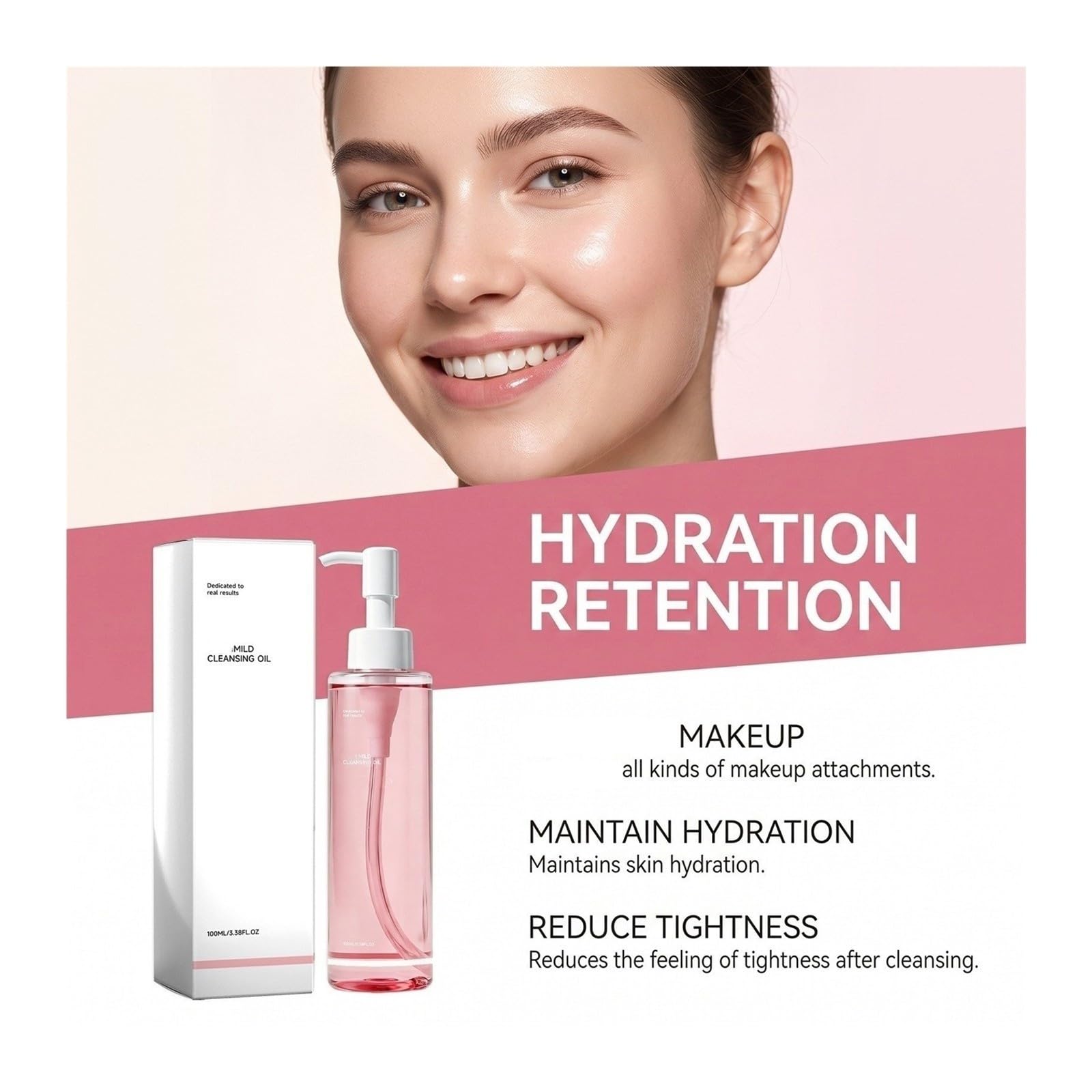 Mit 100 ml Reinigungsöl wird das tägliche leichte Make-up entfernt und das Gesicht ist sauber und lässt sich leicht abspülen.(2pcs)