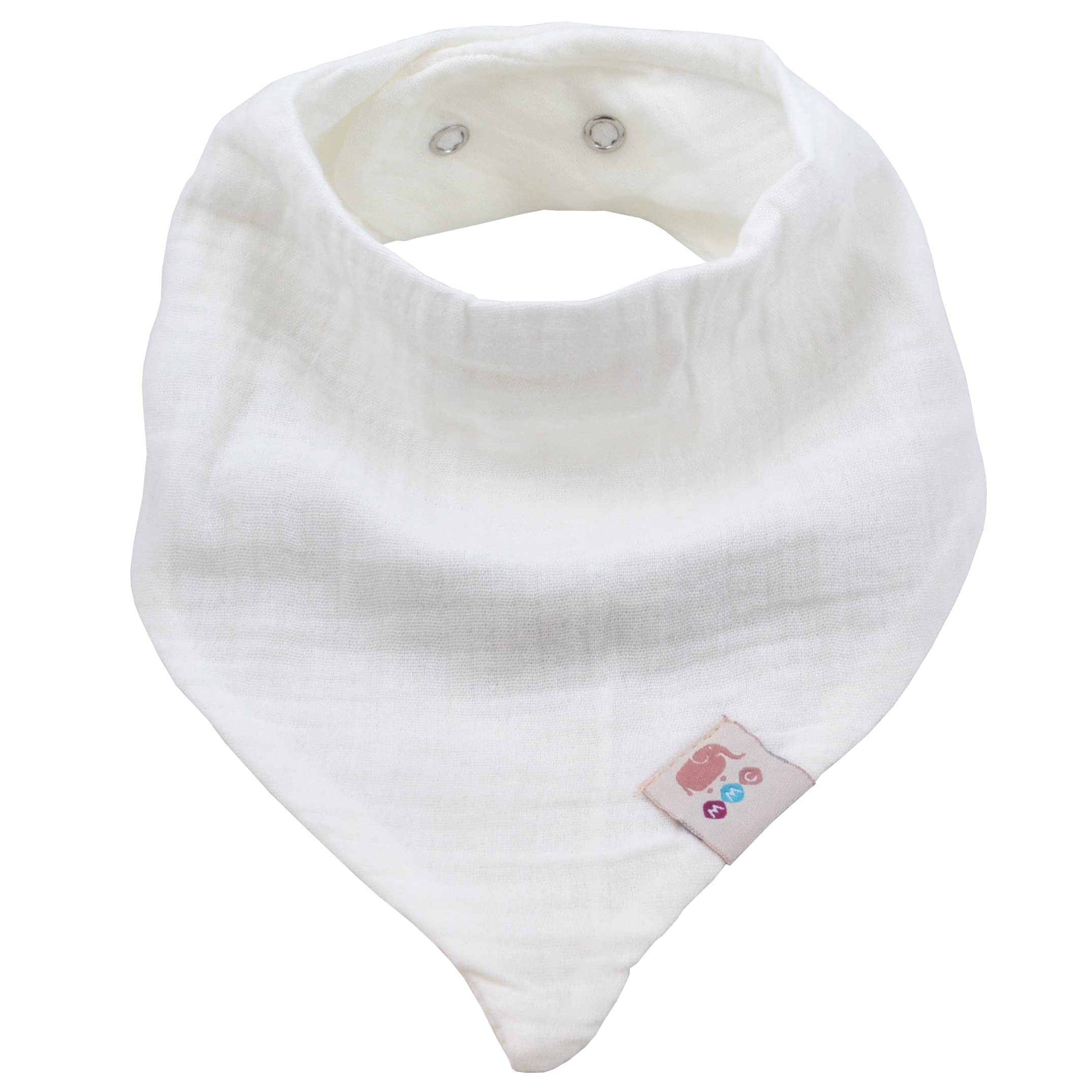 M.M.C. Foulard triangolari in tessuto di mussola per bambini, 8 pezzi, carino unisex in cotone, con bottoni automatici regolabili, bavaglini per bambini e ragazze (set bambina)