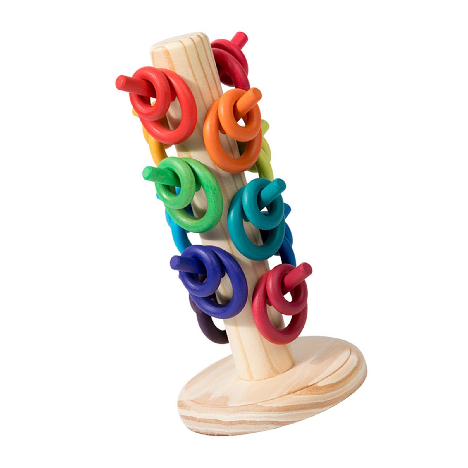 Anelli multicolore per età prescolare, giocattolo educativo interattivo, gioco manuale, abilità motorie, anelli colorati