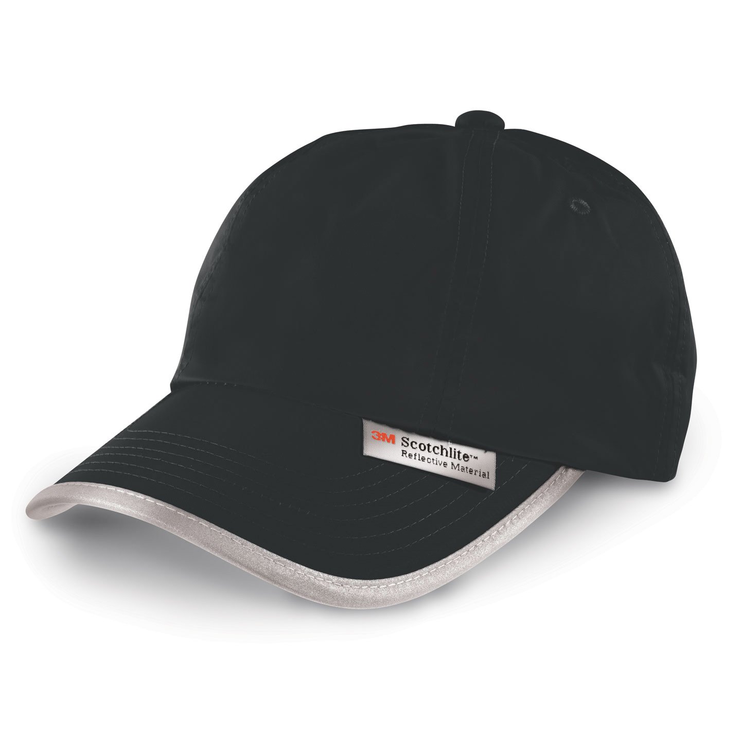 10 x Pro Gorra Fluorescente/Reflectantes - Alta Visibilidad - 3M Scotchlite Tech - Talla: Unica (Hi-Vis Cap) (Negro)