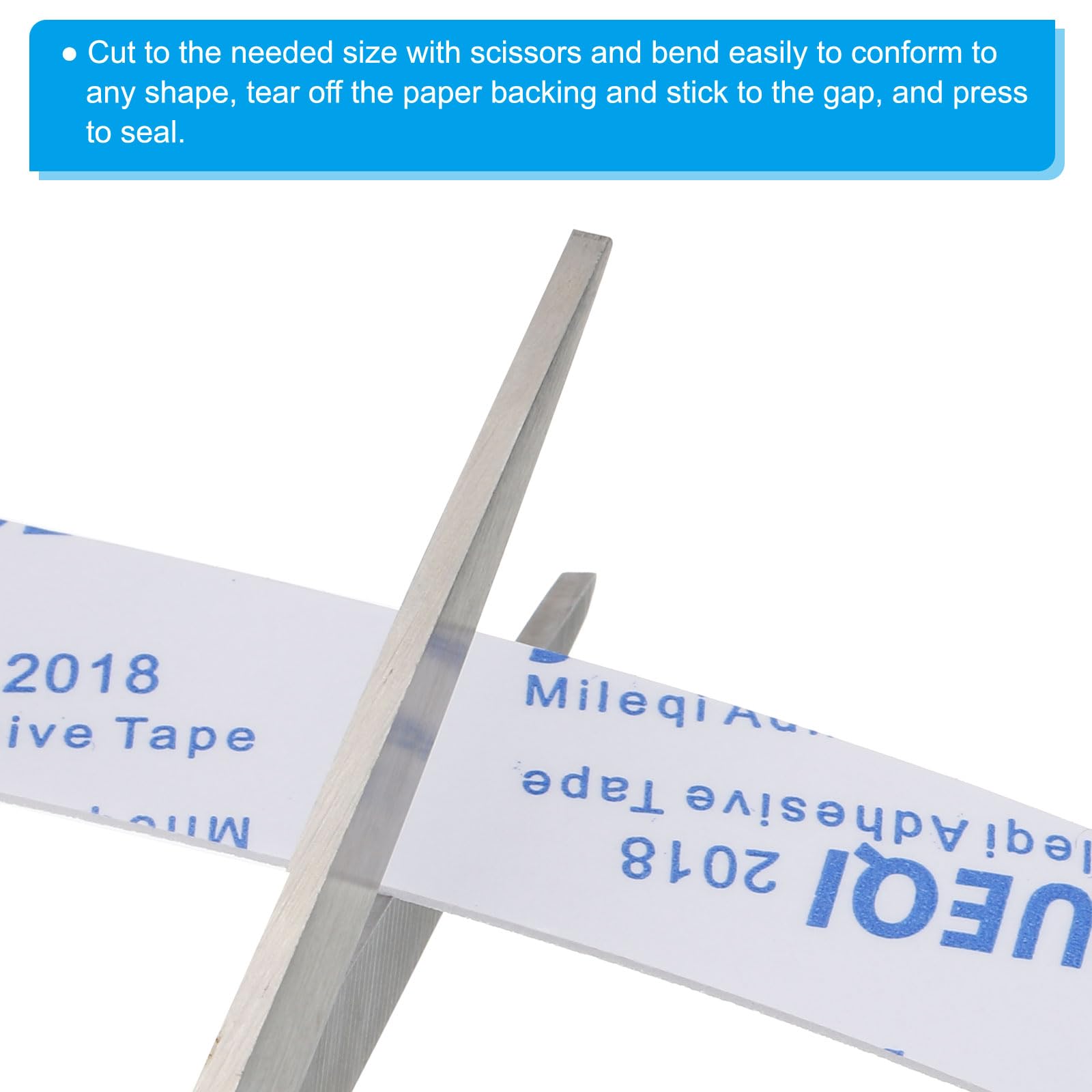 Ruban en Mousse d'Étanchéité 5m 20mm 1mm Unilatéral Blanc