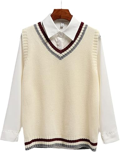 women's v neck knitted vest