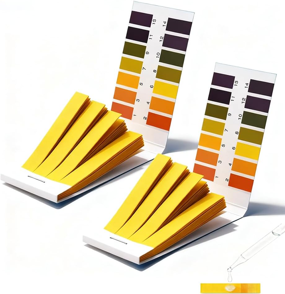 PH Test Paper, Lithomas Test Paper, 160 Sheets, Alkaline, Acid, PH1-14, PH Measurements, Wide Range of Testing, Water Quality Testing, Soil Inspection, Household Water Inspection, Tropical