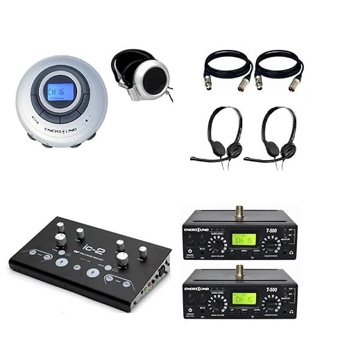 Enersound 50-Person Professional (Two-Way) Bilingual Simultaneous Interpretation System - US-based Warranty and Phone Support