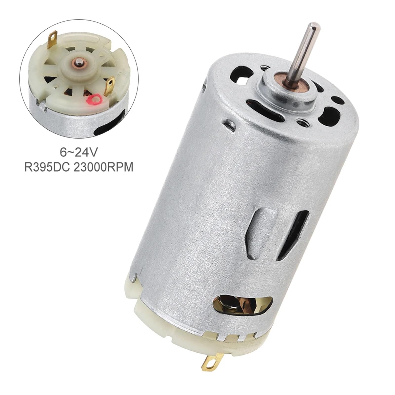 390 395 DC motor DC6-24V 23000RPM DIY motor high speed high torque motor suitable for DIY toys juice cup small household appliances(395 23000RPM)